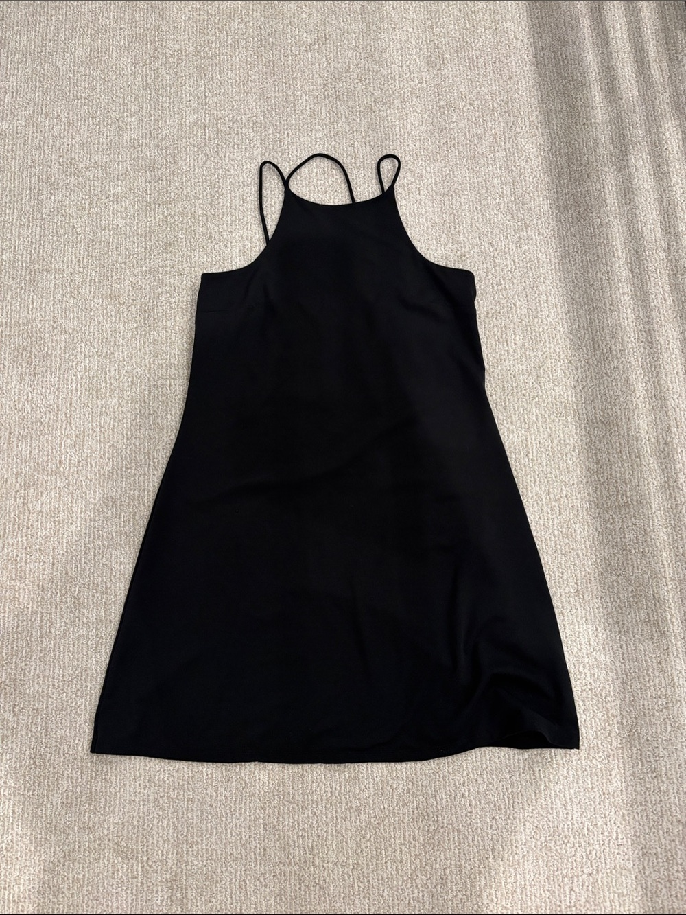 Banana Republic Black Minimal Slip Dress with Thin Straps